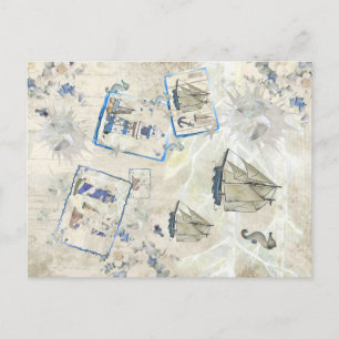 Vintage Maritim  Postkarte
