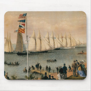 Vintage Maritime, New York Yacht Club Regatta Mousepad