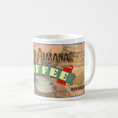 VINTAGE Marke "STAAT ALMANAC COFFEE" Kaffeetasse (VorderseiteRechts)
