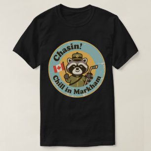 Vintage Markham Ontario Entspannender Waschbär T-Shirt