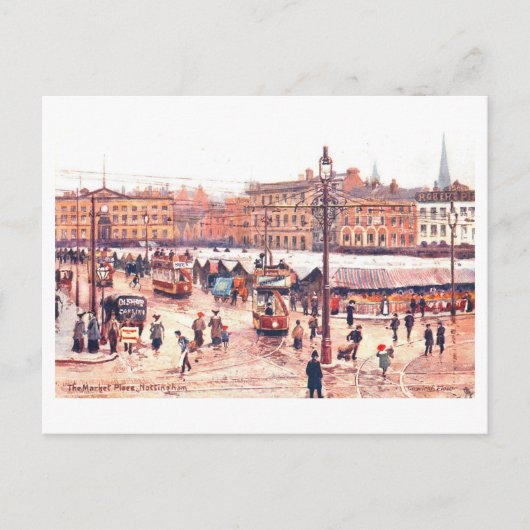Vintage-Markt, Nottingham, Postkarte (Vorderseite)