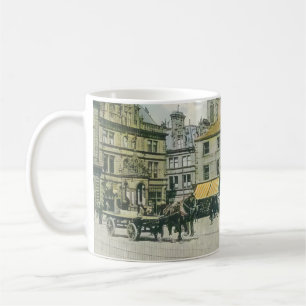 Vintage Marktszene - Huddersfield Marketplace Kaffeetasse
