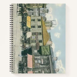 Vintage Marktszene - Huddersfield Marketplace Notizblock