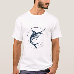 Vintage Marlin Angel-Logo - Retro Salzwasserfisch T-Shirt