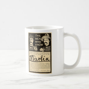 Vintage-Marlin-Feuerwaffen-Gewehr-Werbung-Kaffeeta Kaffeetasse