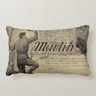 Vintage-Marlin-Feuerwaffen-Werbung Home-Dekor-Kiss Lendenkissen