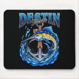 Vintage Marlin Nautischer Anker Destin Florida Fis Mousepad