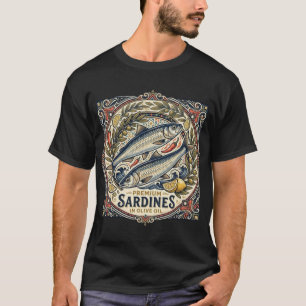 Vintage-Marokkanische-Sardinen-Dose Retro-Küstenfi T-Shirt