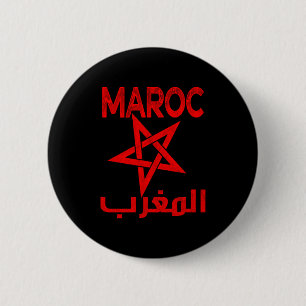 Vintage Marokko I Love Marokko Karte Marokko Fußba Button