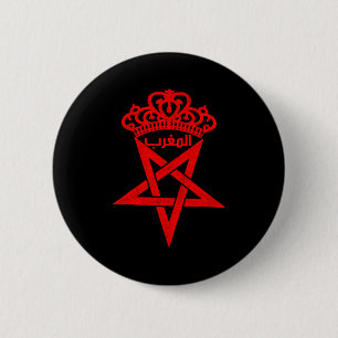 Vintage Marokko Ich liebe Marokko Karte Marokko Fu Button