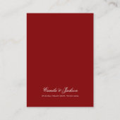 Vintage-Maroon-Hochzeitsdetails Qr Code Begleitkarte (Rückseite)