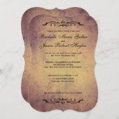 Vintage Marquis Hochzeitseinladung Einladung (Vorne/Hinten)