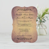 Vintage Marquis Hochzeitseinladung Einladung (Stehend Vorderseite)