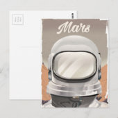Vintage Mars Astronaut Postkarte (Vorne/Hinten)