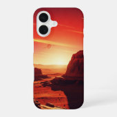 Vintage Mars Landscape iPhone 16 Hülle (Rückseite)