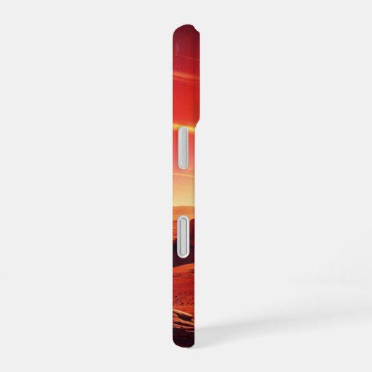 Vintage Mars Landscape iPhone 16 Hülle (Rechte Seite)