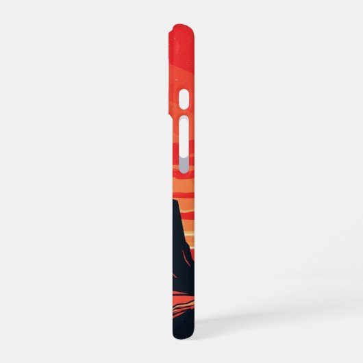 Vintage Mars Landscape iPhone 16 Hülle (Linke Seite)