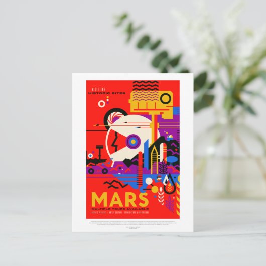 Vintage Mars Postkarte (Stehend Vorderseite)