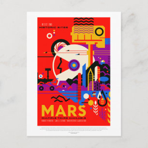 Vintage Mars Postkarte