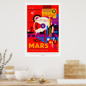 Vintage Mars Weltraumreisen Poster (Küche)