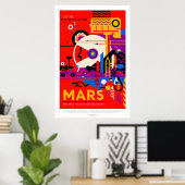 Vintage Mars Weltraumreisen Poster (Heimbüro)