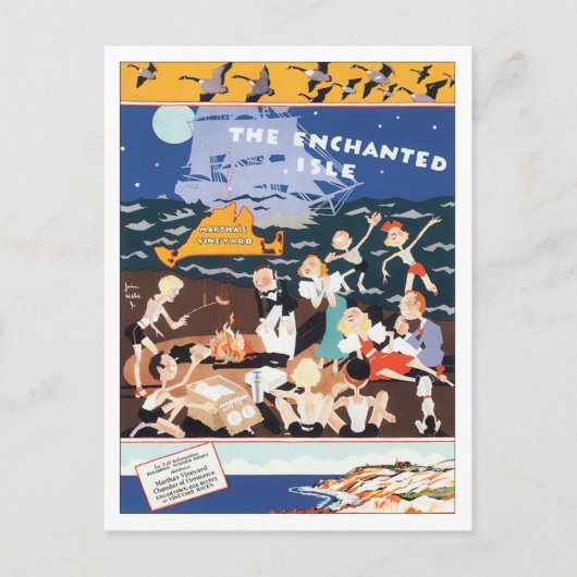 Vintage Martha's Vineyard Postkarte (Vorderseite)