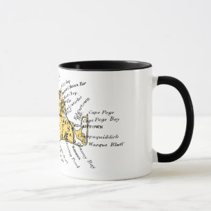 Vintage Martha's Vineyard, schwarz auf gold Tasse
