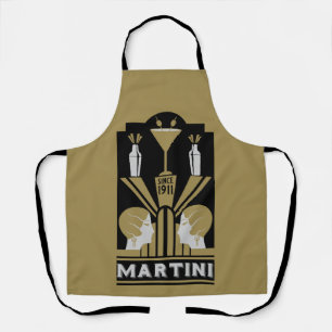 Vintage Martini Art Deco Schürze