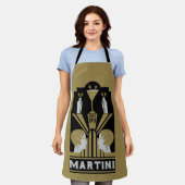 Vintage Martini Art Deco Schürze (Getragen)