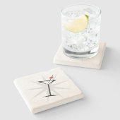 +[ Vintage Martini ]+ Steinuntersetzer (Seitenansicht)
