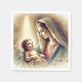 Vintage Mary & Baby Jesus Krippe Dekoupage Serviette (Vorderseite)