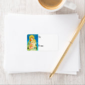 Vintage Mary und Jesus-Geschenkmarke Adressaufkleber (Insitu)
