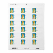 Vintage Mary und Jesus-Geschenkmarke Adressaufkleber (Vorne)