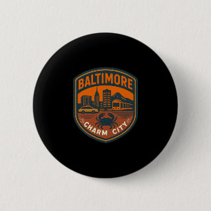 Vintage Maryland Baltimore Charm City Retro-Krabbe Button