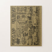 Vintage Maryland-Delaware-Karte Puzzle (Vertikal)