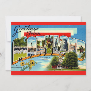 Vintage-Maryland-Grußkarte  Einladung