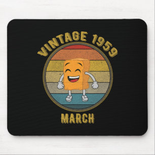 Vintage März 1959 Chicken Nugget Lachend Abgenutzt Mousepad