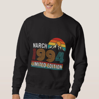 Vintage März 1994 Limitierte Edition Retro Sonnenu Sweatshirt