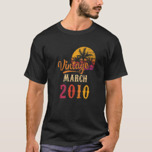 Vintage März 2010 13. Geburtstag für 13-Jährige T-Shirt
