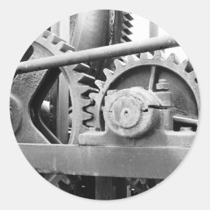 Vintage Maschinen Runder Aufkleber