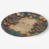 Vintage Masked Mardi Gras Masquerade Pappteller (Schrägansicht)