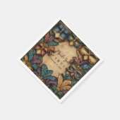 Vintage Masked Mardi Gras Masquerade Serviette (Ecke)