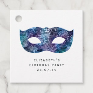 Vintage Maskenmaske und Damaskus Geschenkanhänger