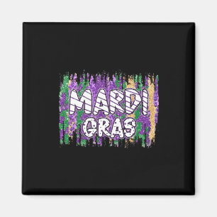 Vintage-Maskerade Mardi Gras Groovy Perlen Paraden Magnet