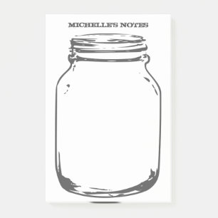 Vintage-Mason-Glas personalisierte Post-it®-Notize Post-it Klebezettel