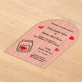 Vintage mason jar wood grain theme wedding acryleinladungen (Ablage )