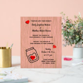 Vintage mason jar wood grain theme wedding  acrylschild (Hochzeit)