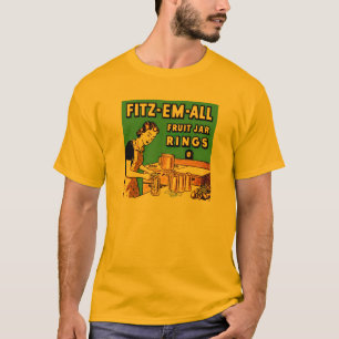 Vintage-Masonfruchtglas-Ringe-Schachtel-Etikett T-Shirt