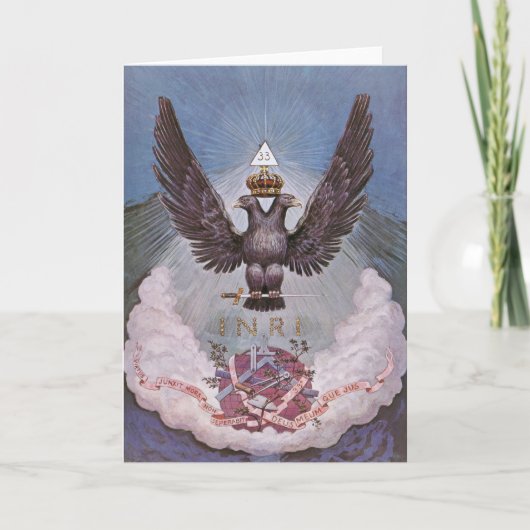 Vintage Masonic Print Karte (Vorderseite)