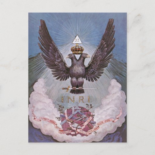 Vintage Masonic Print Postkarte (Vorderseite)